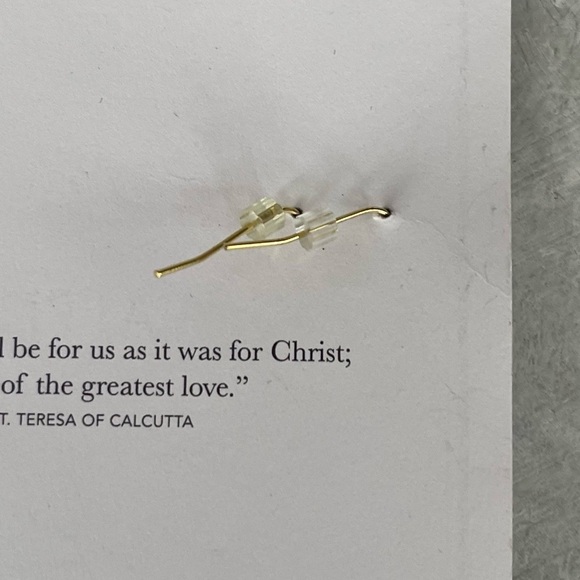 My Saint My Hero Ribbons Of Faith Earrings Cross Christian Jewelry Gift NEW - Picture 5 of 6